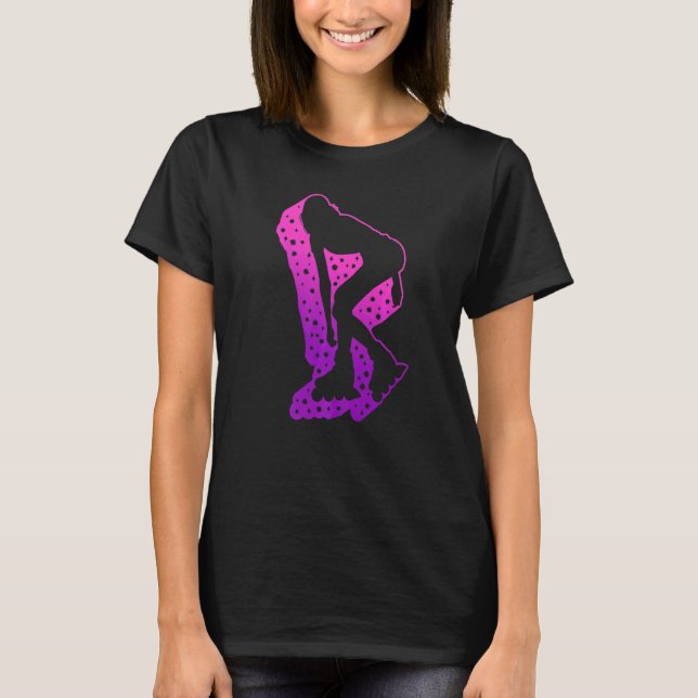 Camiseta Chica de patinaje Rollerblading Roller de patinaje (Anverso)