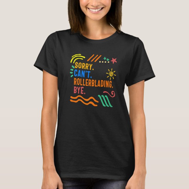 Camiseta Chica de patinaje Rollerblading Roller de patinaje (Anverso)