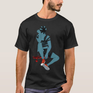 Camiseta Chica de patinaje sentado a bordo Divertido Vibe q