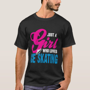 Camiseta Chica De Patinaje Sobre Hielo Que Glima Con Gracia