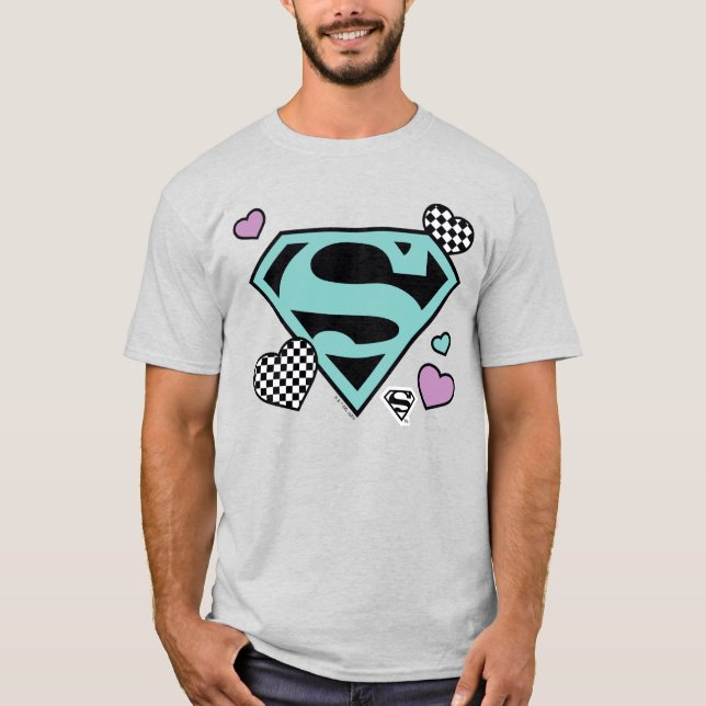 Camiseta Chica de patinaje Supergirl Hearts S-Shield (Anverso)