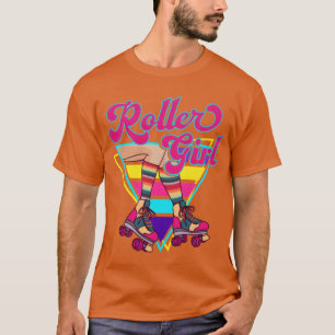 Camiseta Chica de patines Retro 70s 80s Patinadora Patinaje
