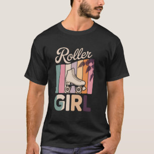 Camiseta Chica de patines sobre ruedas Patinadora de los 80