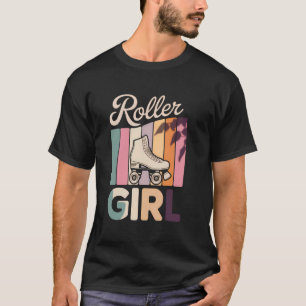 Camiseta Chica de patines sobre ruedas Patinadora de los 80