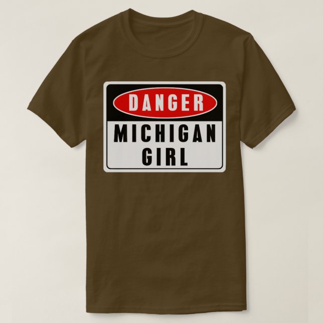 Camiseta chica de peligro Michigan (Diseño del anverso)