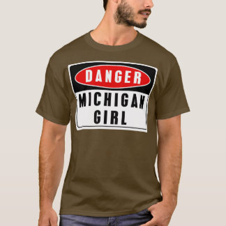 Camiseta chica de peligro Michigan
