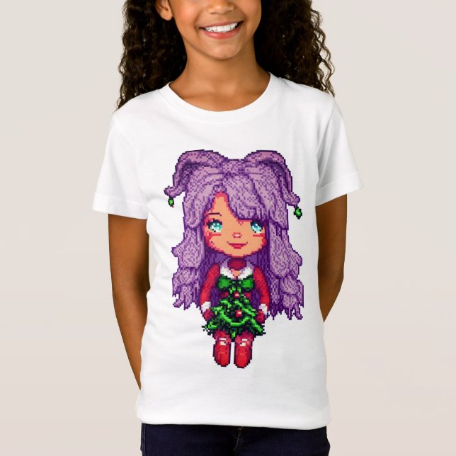 Camiseta Chica de pelo morado (Anverso)