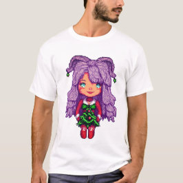 Camiseta Chica de pelo morado
