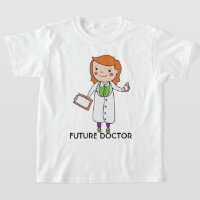 Chica de pelo rojo futura doctora