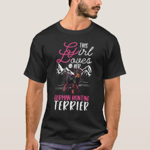 Camiseta Chica de perro de caza alemán Jagdterrier alemán