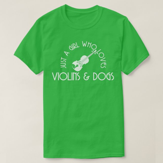 Camiseta Chica de perro violínTShirt (Diseño del anverso)