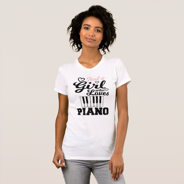 Camiseta Chica de piano (Anverso completo)