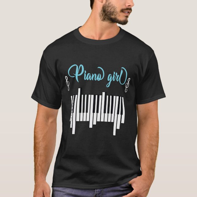 Camiseta Chica de piano (Anverso)