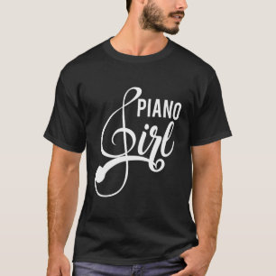 Camiseta Chica de Piano Cute Diseño Pianista Jugador de Pia