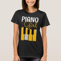 Chica de Piano Gracioso Qote Amantes de la música 