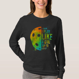 Camiseta Chica de pickleball Señoras Acuarela Sé que juego 