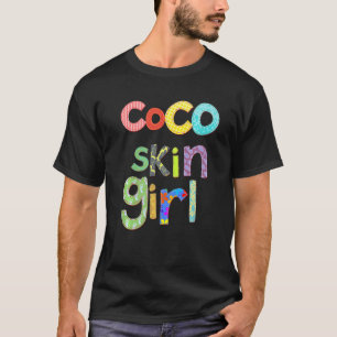 Camiseta Chica de piel Coco afroamericana de raza mixta neg