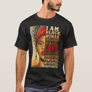 Camiseta Chica de piel de melanina Empoderamiento de mujere