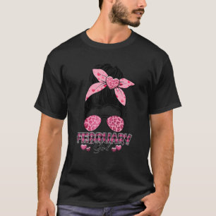 Camiseta Chica De Piel Leopardo Chica De Febrero Rosa Con G