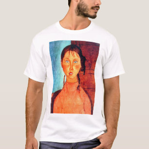 Camiseta Chica de Pigtails, Modigliani