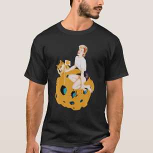 Camiseta Chica De Pin-Up De Criptomoneda Hodling Dogecoin D