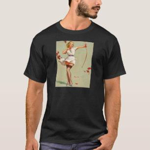 Camiseta Chica de Pin-Up de Tiro con Arco