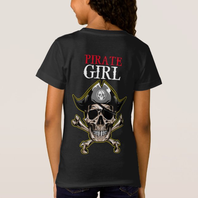 Camiseta chica de piratas adorable (Reverso)