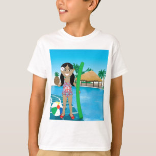 Camiseta Chica de Piscina Hawaiana