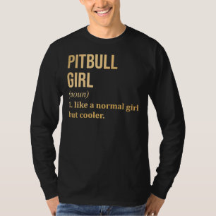 Camiseta Chica De Pitbull Diciendo En Gold Scoop