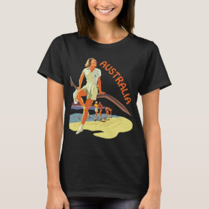 Camiseta Chica de playa de Australia Retro Viajes