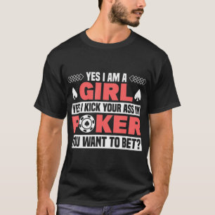 Camiseta chica de póker jugador de póquer texas sostén de m