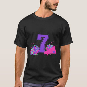 Camiseta Chica de porristas de 7º cumpleaños Siete años