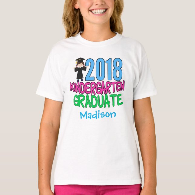 Camiseta chica de posgrado en jardines de infancia 2018 (Anverso)