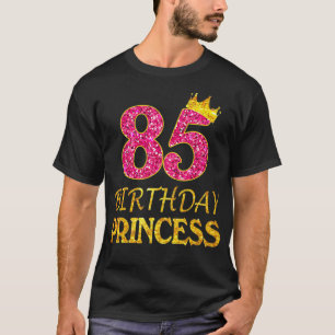 Camiseta Chica de Princesa de Cumpleaños de la Corona de 85