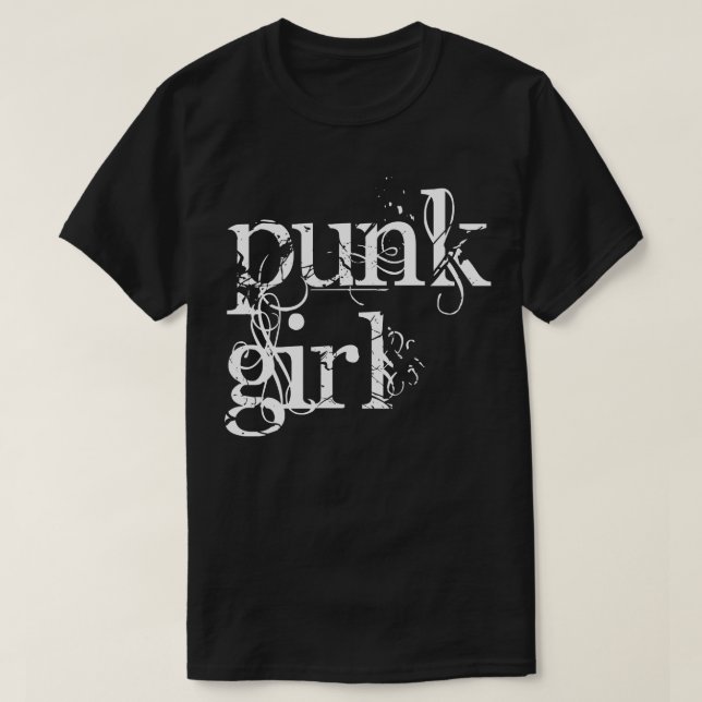 Camiseta chica de punk (Diseño del anverso)
