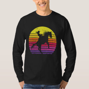 Camiseta Chica de Rancho Texas Cowgirl Caballo montando Ret