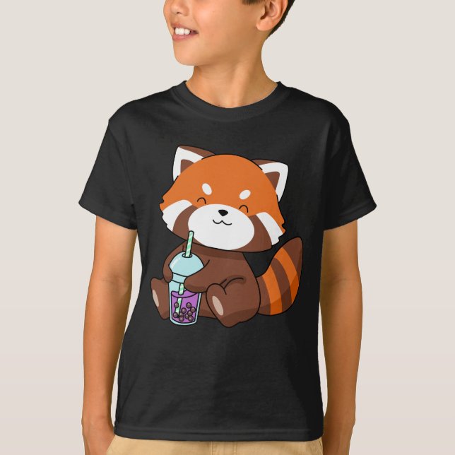 Camiseta Chica de regalo de té de burbujas Panda Boba Tea B (Anverso)