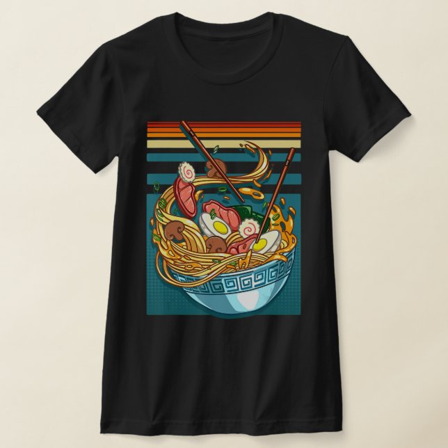 Camiseta Chica de Regalos de Comida Japonesa de Anime con E (Distribución)