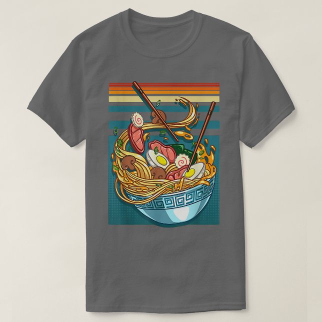 Camiseta Chica de Regalos de Comida Japonesa de Anime con E (Diseño del anverso)