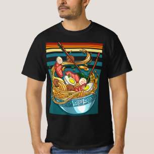 Camiseta Chica de Regalos de Comida Japonesa de Anime con E