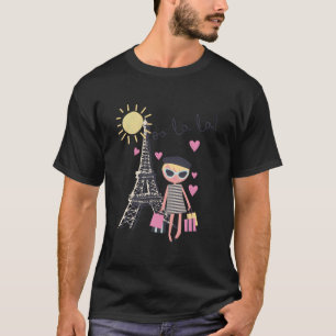 Camiseta Chica de regalos de la Torre Eiffel Retro de París