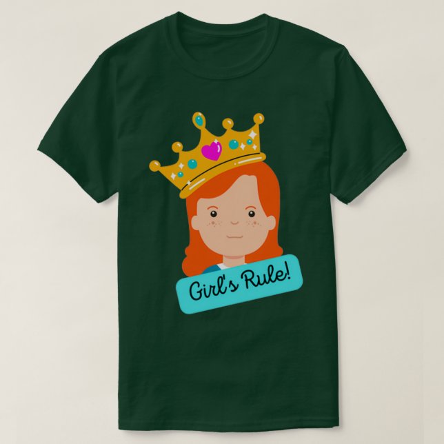 Camiseta Chica de reglas de Girlx27s con pelirroja de la co (Diseño del anverso)