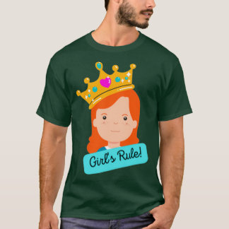 Camiseta Chica de reglas de Girlx27s con pelirroja de la co