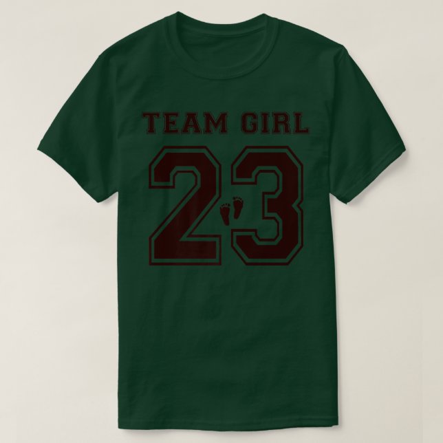 Camiseta chica de revelación de género de Chica de equipo d (Diseño del anverso)