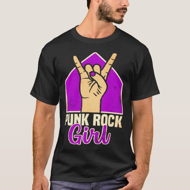 Camiseta Chica de rock de punk (Anverso)