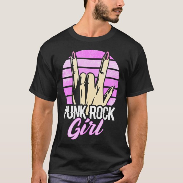 Camiseta Chica de rock de punk 3 (Anverso)
