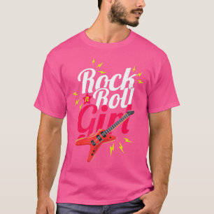Camiseta Chica de rock N Roll Guitarista balancín
