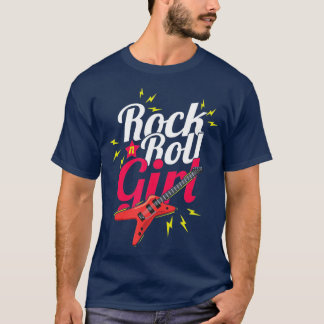 Camiseta Chica de rock N Roll Guitarista balancín