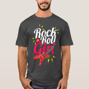 Camiseta Chica de rock N Roll Guitarista mujeres músicas