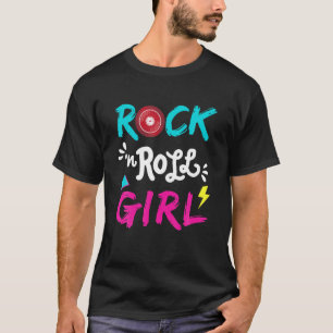 Camiseta Chica de rock N Roll Música Guitarista Música Funn